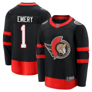 Ray Emery Men's Fanatics Branded Ottawa Senators Premier Black Breakaway 2020/21 Home Jersey