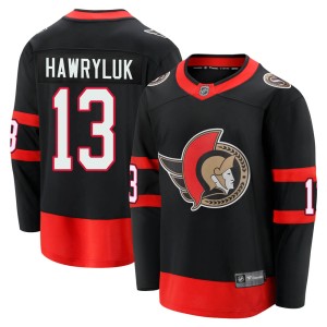 Jayce Hawryluk Men's Fanatics Branded Ottawa Senators Premier Black Breakaway 2020/21 Home Jersey