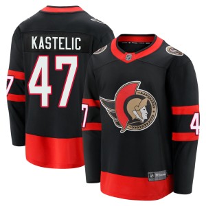 Mark Kastelic Men's Fanatics Branded Ottawa Senators Premier Black Breakaway 2020/21 Home Jersey