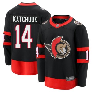 Boris Katchouk Men's Fanatics Branded Ottawa Senators Premier Black Breakaway 2020/21 Home Jersey