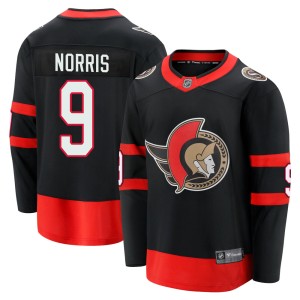 Josh Norris Men's Fanatics Branded Ottawa Senators Premier Black Breakaway 2020/21 Home Jersey