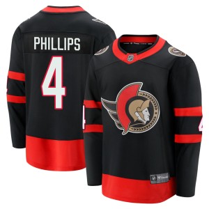 Chris Phillips Men's Fanatics Branded Ottawa Senators Premier Black Breakaway 2020/21 Home Jersey