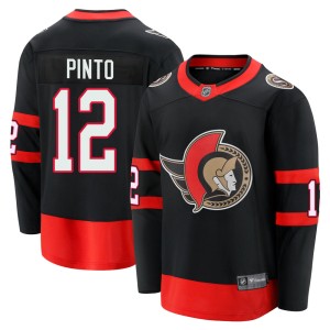 Shane Pinto Men's Fanatics Branded Ottawa Senators Premier Black Breakaway 2020/21 Home Jersey