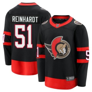 Cole Reinhardt Men's Fanatics Branded Ottawa Senators Premier Black Breakaway 2020/21 Home Jersey