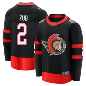Artem Zub Men's Fanatics Branded Ottawa Senators Premier Black Breakaway 2020/21 Home Jersey