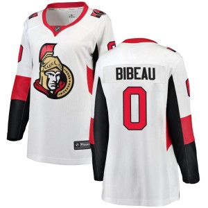 Antoine Bibeau Women's Fanatics Branded Ottawa Senators Breakaway White Away Jersey