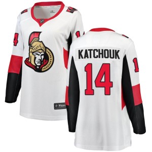 Boris Katchouk Women's Fanatics Branded Ottawa Senators Breakaway White Away Jersey