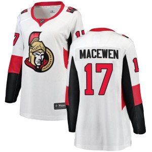 Zack MacEwen Women's Fanatics Branded Ottawa Senators Breakaway White Away Jersey