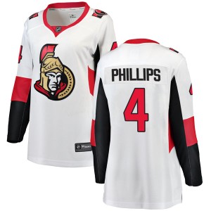 Chris Phillips Women's Fanatics Branded Ottawa Senators Breakaway White Away Jersey