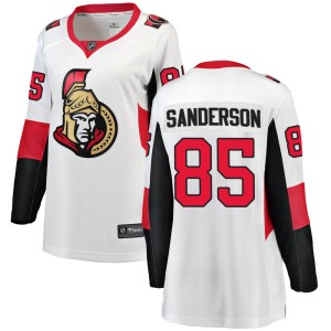 Jake Sanderson Women's Fanatics Branded Ottawa Senators Breakaway White Away Jersey