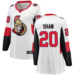 Logan Shaw Women's Fanatics Branded Ottawa Senators Breakaway White Away Jersey