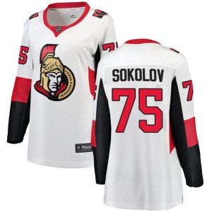 Egor Sokolov Women's Fanatics Branded Ottawa Senators Breakaway White Away Jersey