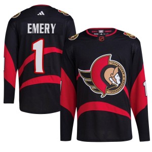 Ray Emery Men's Adidas Ottawa Senators Authentic Black Reverse Retro 2.0 Jersey
