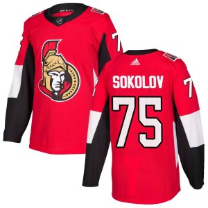Egor Sokolov Youth Adidas Ottawa Senators Authentic Red Home Jersey