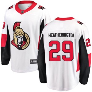 Dillon Heatherington Youth Fanatics Branded Ottawa Senators Breakaway White Away Jersey