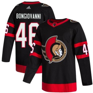 Wyatt Bongiovanni Youth Adidas Ottawa Senators Authentic Black 2020/21 Home Jersey