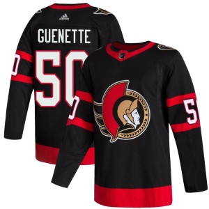 Maxence Guenette Youth Adidas Ottawa Senators Authentic Black 2020/21 Home Jersey