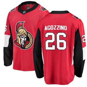 Andrew Agozzino Men's Fanatics Branded Ottawa Senators Breakaway Red Home Jersey