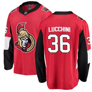 Jacob Lucchini Men's Fanatics Branded Ottawa Senators Breakaway Red Home Jersey