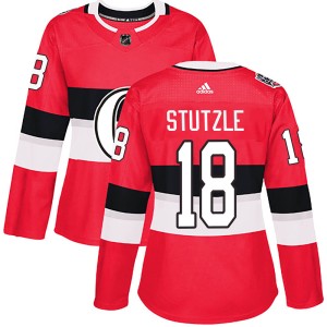 Tim Stutzle Women's Adidas Ottawa Senators Authentic Red 2017 100 Classic Jersey