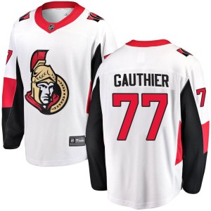 Julien Gauthier Men's Fanatics Branded Ottawa Senators Breakaway White Away Jersey
