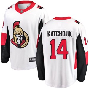 Boris Katchouk Men's Fanatics Branded Ottawa Senators Breakaway White Away Jersey