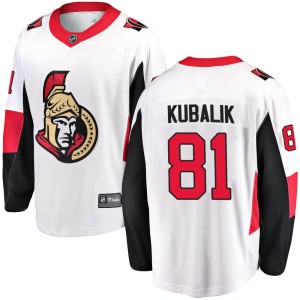 Dominik Kubalik Men's Fanatics Branded Ottawa Senators Breakaway White Away Jersey