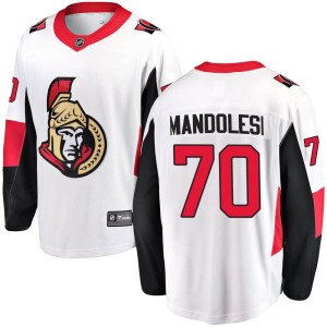 Kevin Mandolese Men's Fanatics Branded Ottawa Senators Breakaway White Away Jersey