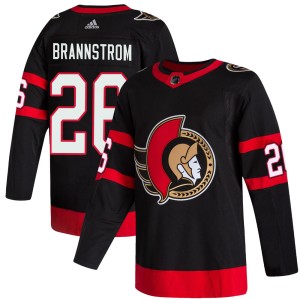 Erik Brannstrom Men's Adidas Ottawa Senators Authentic Black 2020/21 Home Jersey