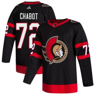 Thomas Chabot Men's Adidas Ottawa Senators Authentic Black 2020/21 Home Jersey