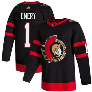 Ray Emery Men's Adidas Ottawa Senators Authentic Black 2020/21 Home Jersey