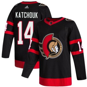 Boris Katchouk Men's Adidas Ottawa Senators Authentic Black 2020/21 Home Jersey