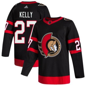 Parker Kelly Men's Adidas Ottawa Senators Authentic Black 2020/21 Home Jersey