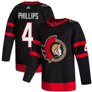 Chris Phillips Men's Adidas Ottawa Senators Authentic Black 2020/21 Home Jersey