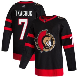 Brady Tkachuk Men's Adidas Ottawa Senators Authentic Black 2020/21 Home Jersey