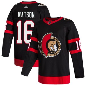 Austin Watson Men's Adidas Ottawa Senators Authentic Black 2020/21 Home Jersey
