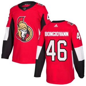 Wyatt Bongiovanni Men's Adidas Ottawa Senators Authentic Red Home Jersey