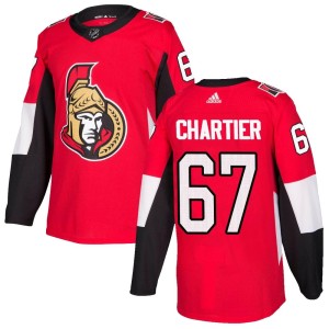 Rourke Chartier Men's Adidas Ottawa Senators Authentic Red Home Jersey