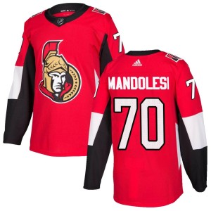Kevin Mandolese Men's Adidas Ottawa Senators Authentic Red Home Jersey
