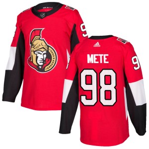 Victor Mete Men's Adidas Ottawa Senators Authentic Red Home Jersey