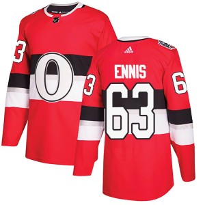 Tyler Ennis Youth Adidas Ottawa Senators Authentic Red 2017 100 Classic Jersey