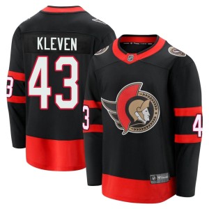 Tyler Kleven Youth Fanatics Branded Ottawa Senators Premier Black Breakaway 2020/21 Home Jersey