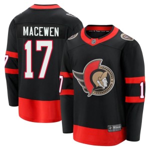 Zack MacEwen Youth Fanatics Branded Ottawa Senators Premier Black Breakaway 2020/21 Home Jersey