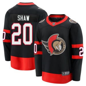 Logan Shaw Youth Fanatics Branded Ottawa Senators Premier Black Breakaway 2020/21 Home Jersey