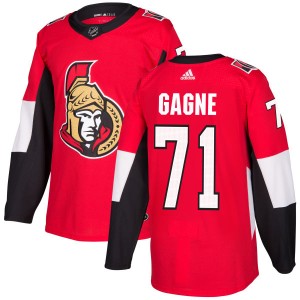 Gabriel Gagne Men's Adidas Ottawa Senators Authentic Red Jersey