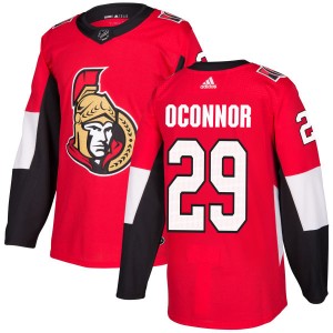 Matthew O'Connor Men's Adidas Ottawa Senators Authentic Red Jersey