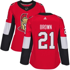 Logan Brown Women's Adidas Ottawa Senators Authentic Red Home Jersey