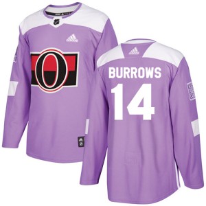 Alexandre Burrows Men's Adidas Ottawa Senators Authentic Purple Fights Cancer Practice Jersey