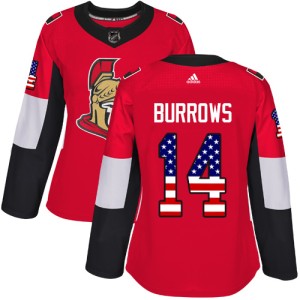 Alexandre Burrows Women's Adidas Ottawa Senators Authentic Red USA Flag Fashion Jersey