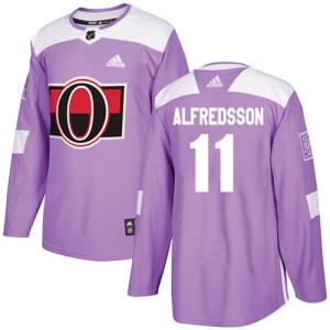 Daniel Alfredsson Youth Adidas Ottawa Senators Authentic Purple Fights Cancer Practice Jersey